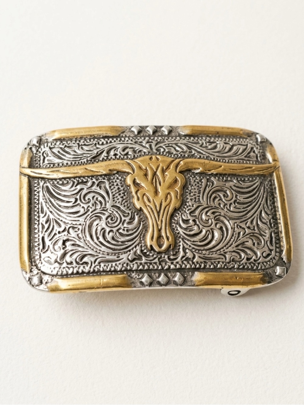 Crumrine 1 Gold and Silver Western Belt Buckle one more just Silver .